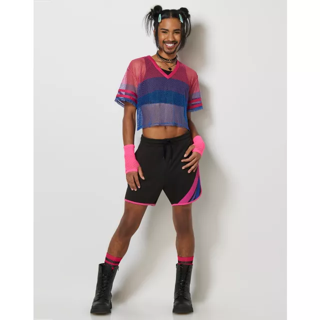 Bisexual Pride Mesh Crop Jersey Spencer s