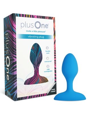 plusOne Vibrating Plug Blue - Spencer's