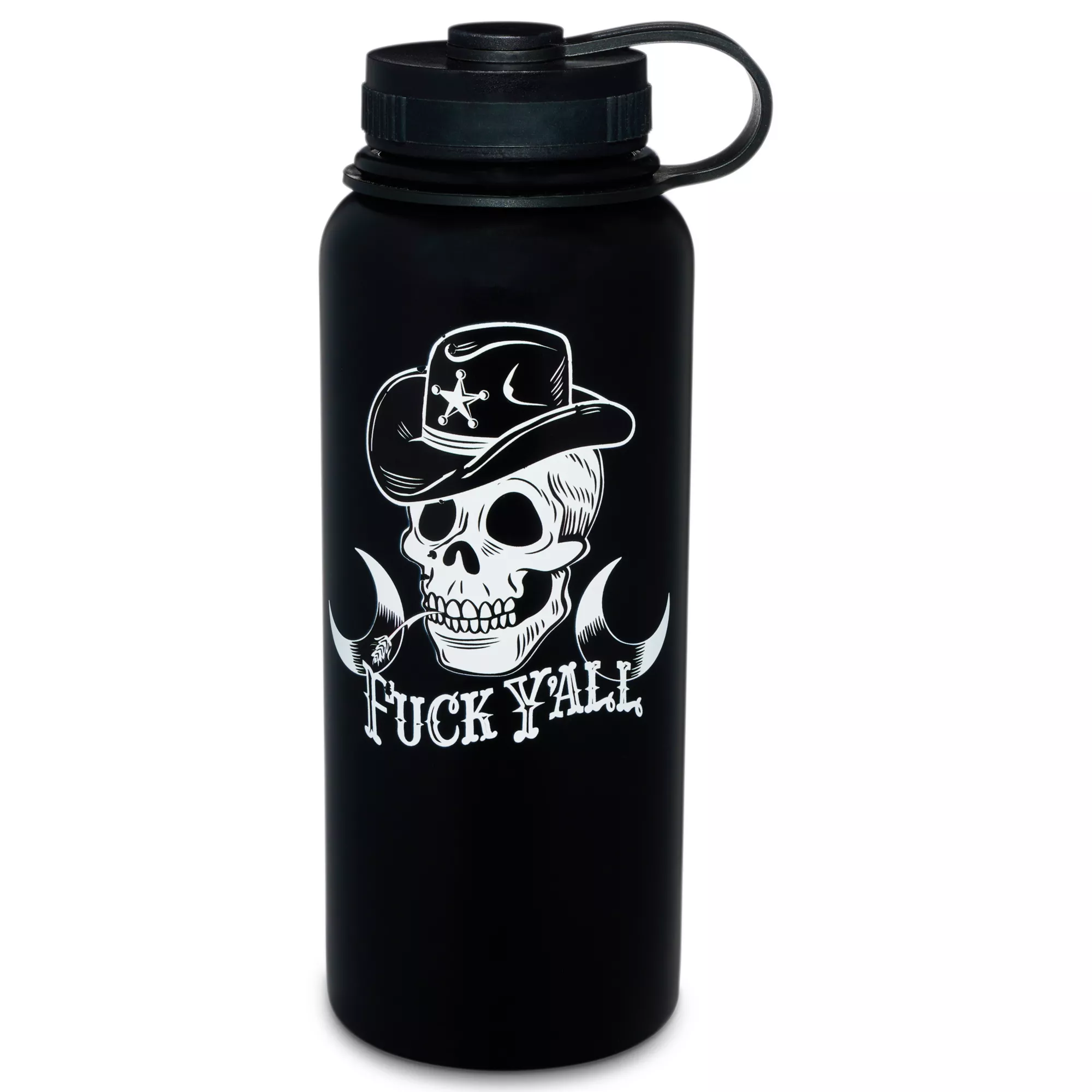 F Yall Skeleton Cowboy Water Bottle - 32 oz. at Spencer's