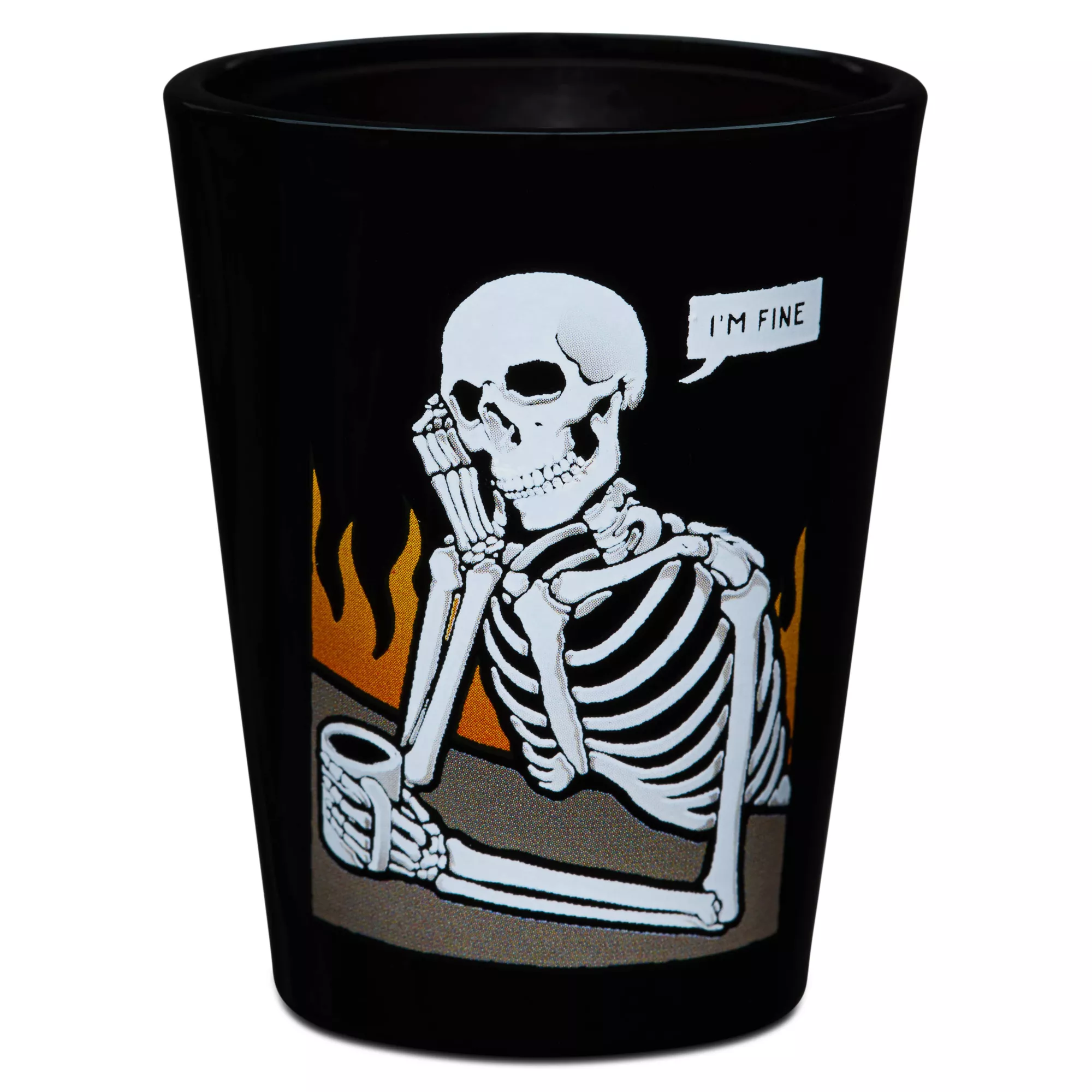 I'm Fine Skeleton Shot Glass - 1.8 oz. at Spencer's