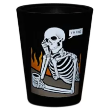 I'm Fine Skeleton Shot Glass - 1.8 oz. at Spencer's