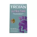Ultra Thin Lubricated Condoms 12 Pack - Trojan at Spencer's