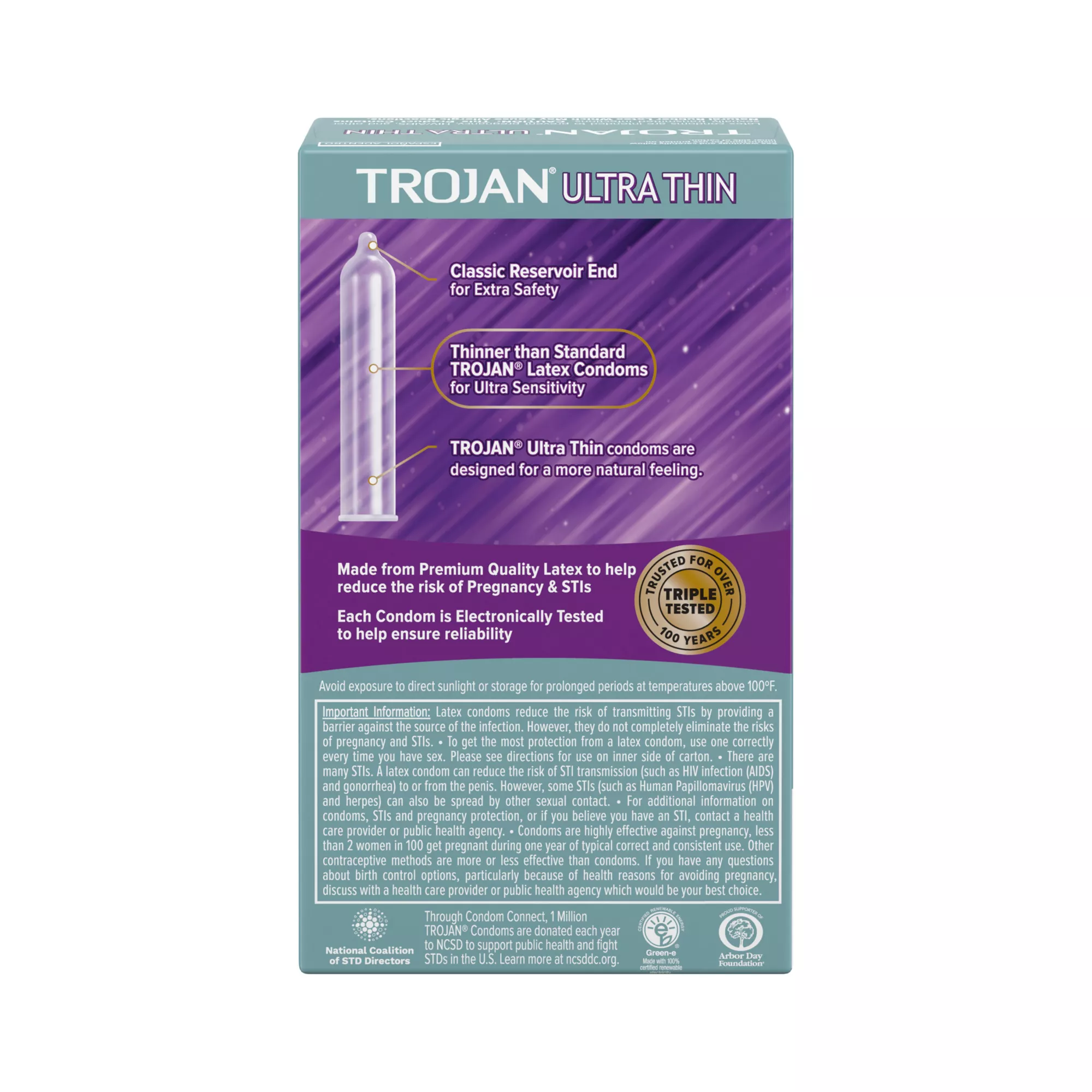 Ultra Thin Lubricated Condoms 12 Pack - Trojan at Spencer's
