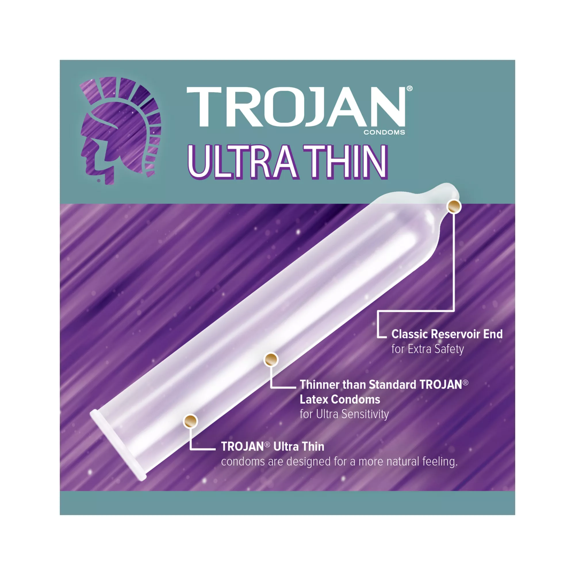 Ultra Thin Lubricated Condoms 12 Pack - Trojan at Spencer's