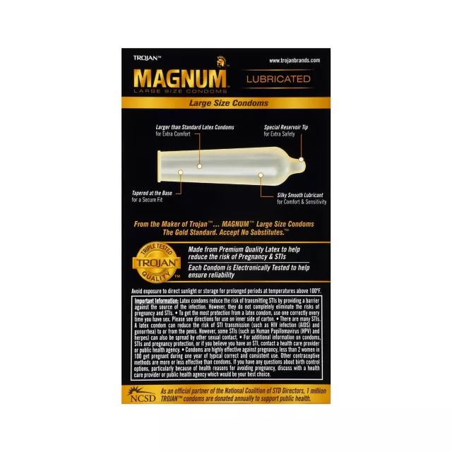 Lubricated Magnum Large Condoms 12 Pack - Trojan at Spencer's