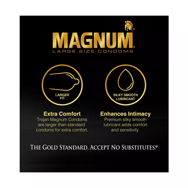 Lubricated Magnum Large Condoms 12 Pack - Trojan at Spencer's