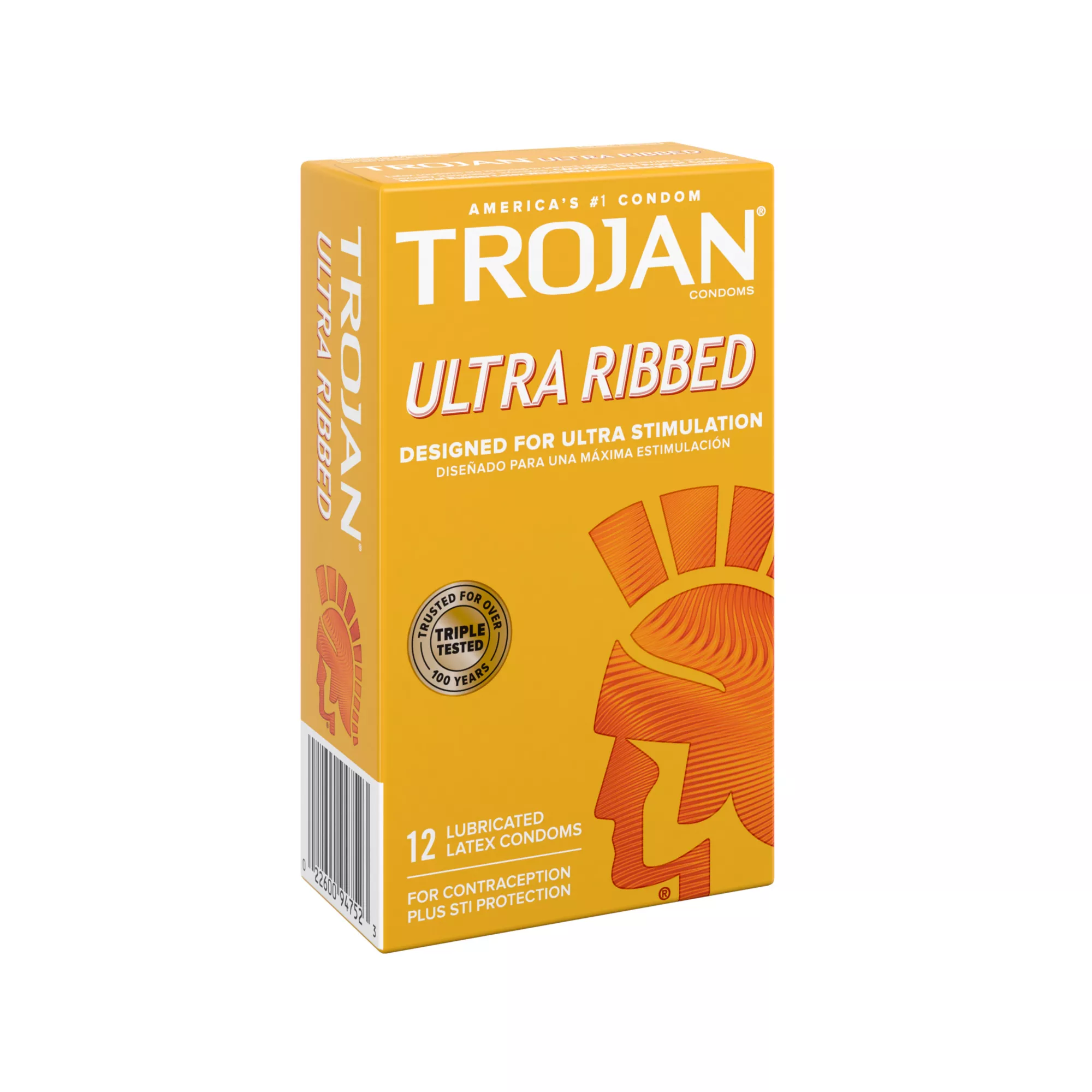 Ultra Ribbed Lubricated Condoms 12 Count - Trojan at Spencer's