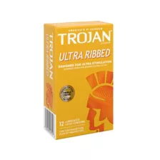 Ultra Ribbed Lubricated Condoms 12 Count - Trojan at Spencer's