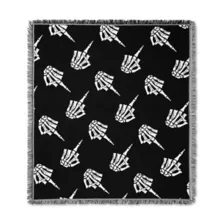 Skeleton Middle Finger Throw Blanket at Spencer's
