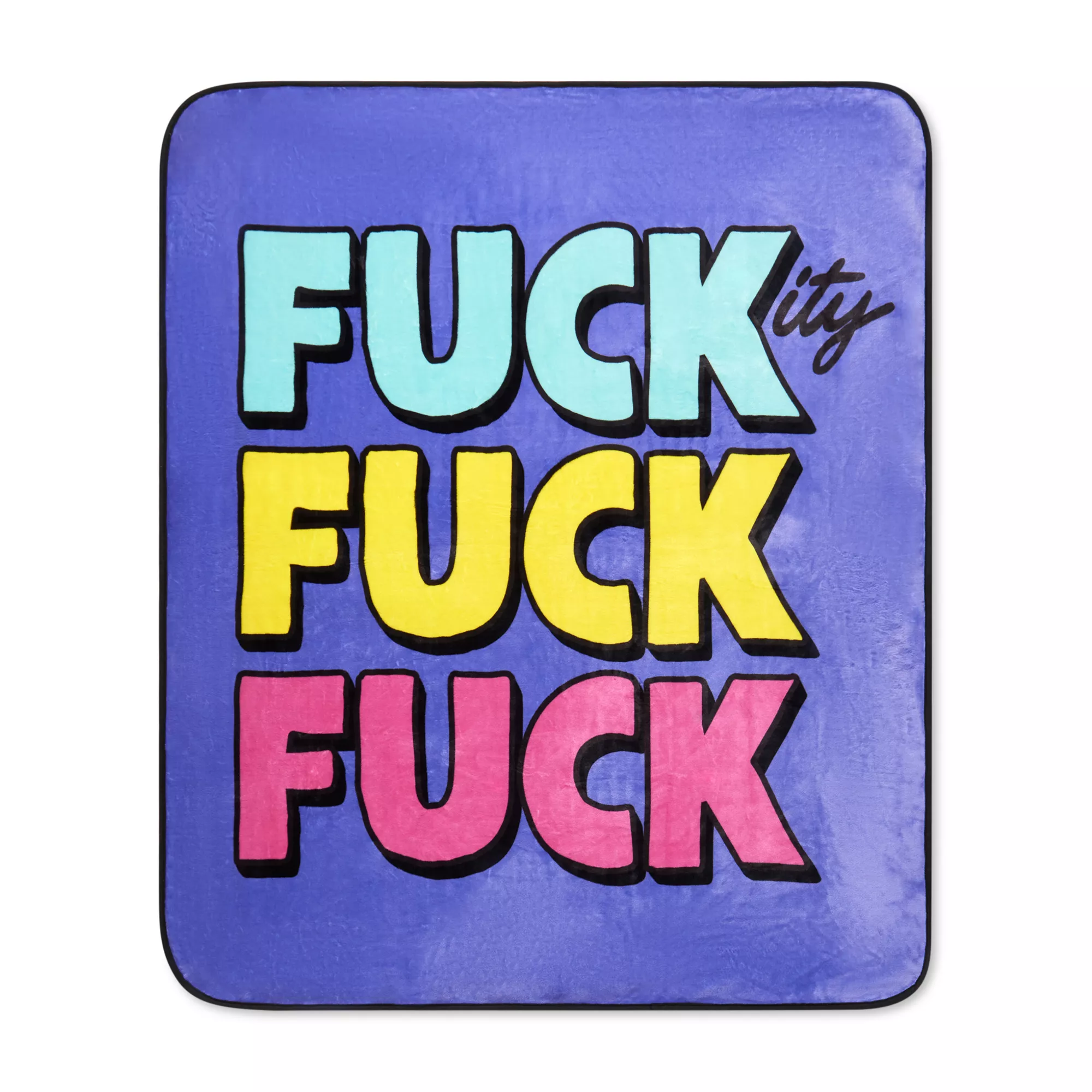 Fuckity Fuck Fuck Reversible Fleece Blanket at Spencer's
