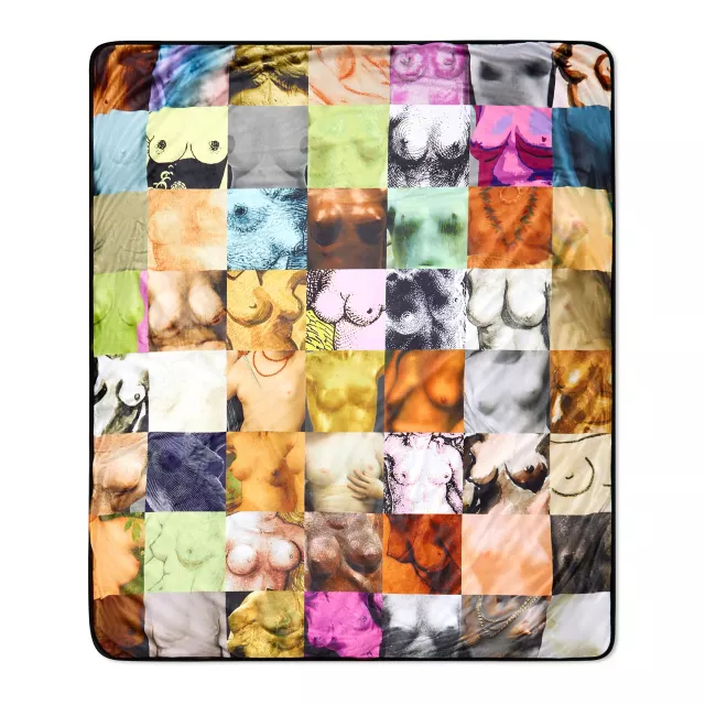 Boobs Collage Fleece Blanket at Spencer's