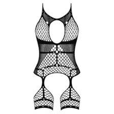 Strappy Cutout Merry Widow with Thigh Cuffs at Spencer's