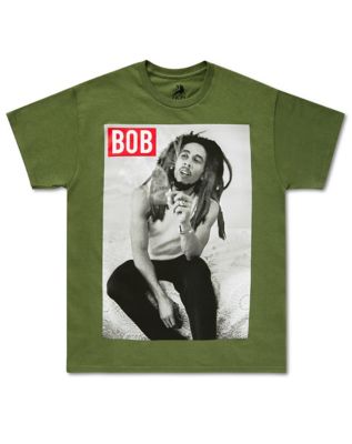 Green Bob Marley Smoke T Shirt - Spencer's