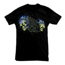 NBA YoungBoy Flame Skulls T Shirt at Spencer's