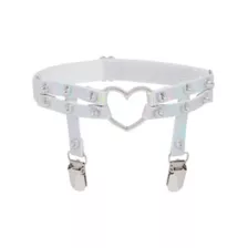 Iridescent Heart Garters at Spencer's