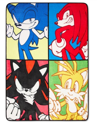 Sonic the Hedgehog Character Fleece Blanket