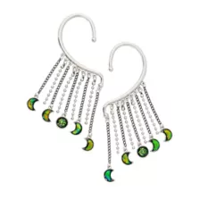 Moon Phase Dangle Ear Cuffs at Spencer's