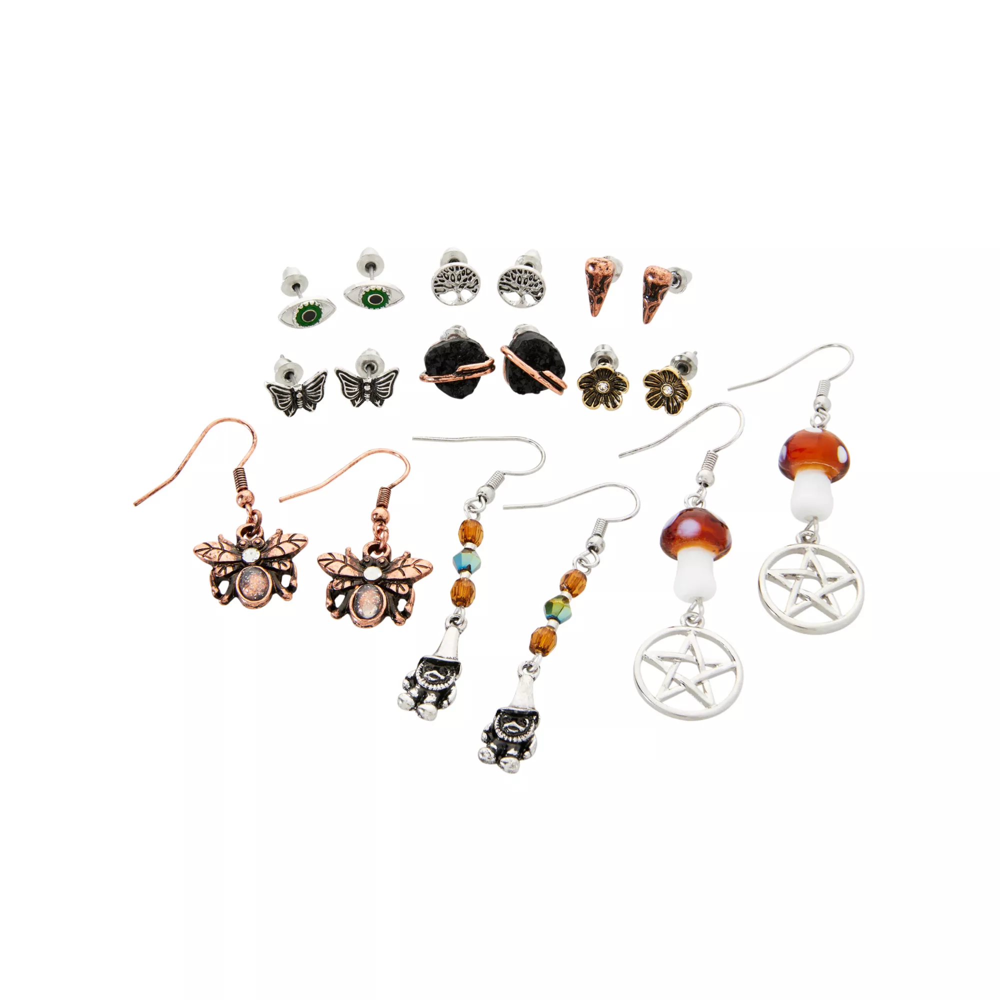 Multi-Pack Witchy Cottagecore Earrings - 9 Pair at Spencer's
