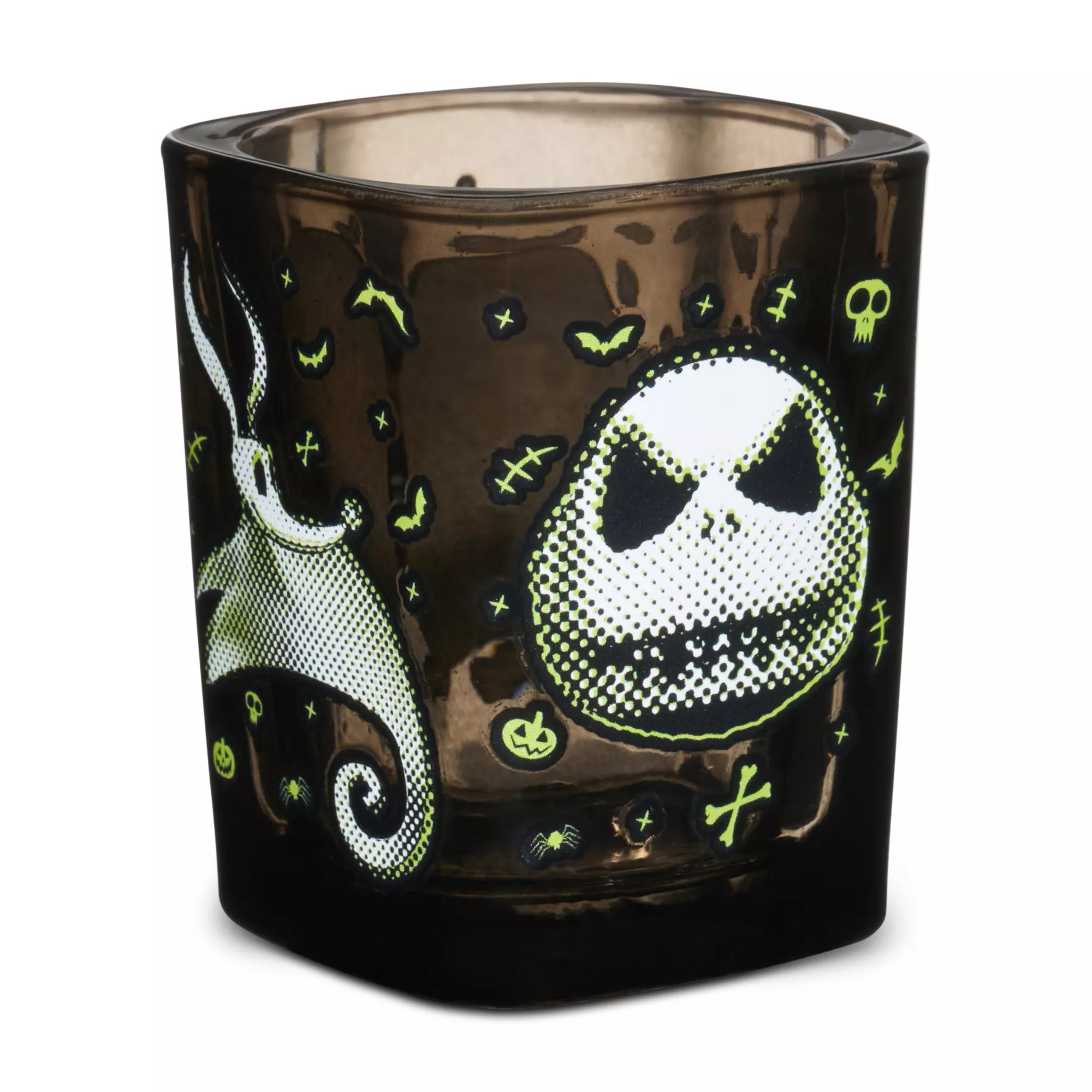 Jack Skellington Sally and Zero Polka Dot Face Square Mini Glass 1.5 oz. - The Nightmare Before Christmas at Spencer's