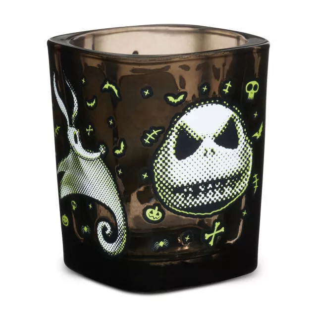 Jack Skellington Sally and Zero Polka Dot Face Square Mini Glass 1.5 oz. - The Nightmare Before Christmas at Spencer's