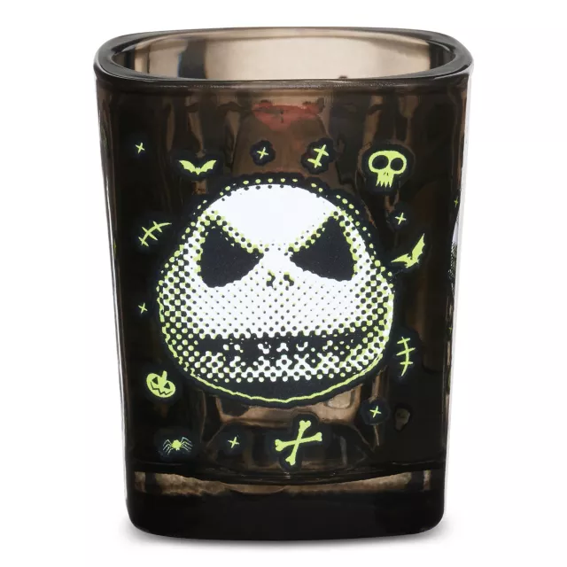 Jack Skellington Sally and Zero Polka Dot Face Square Mini Glass 1.5 oz. - The Nightmare Before Christmas at Spencer's