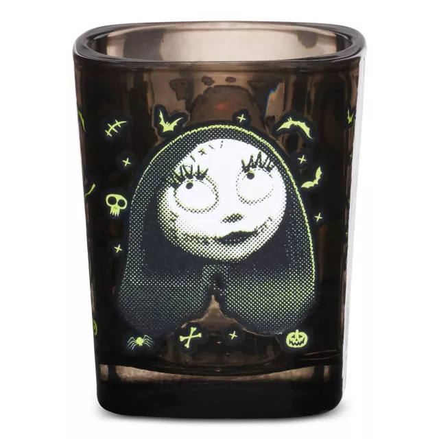 Jack Skellington Sally and Zero Polka Dot Face Square Mini Glass 1.5 oz. - The Nightmare Before Christmas at Spencer's