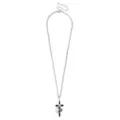 Dual Skull Cross Pendant Necklace at Spencer's