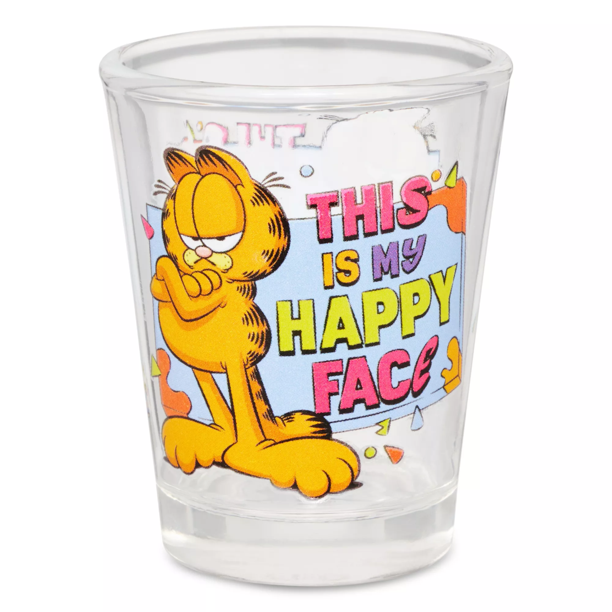 This is My Happy Face Garfield Shot Glass - 1.5 oz. at Spencer's