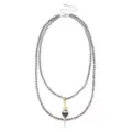 Dual Row Skull Sword Pendant Necklace at Spencer's