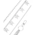 3 Row Butterfly Wallet Chain at Spencer's