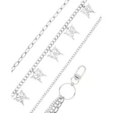 3 Row Butterfly Wallet Chain at Spencer's