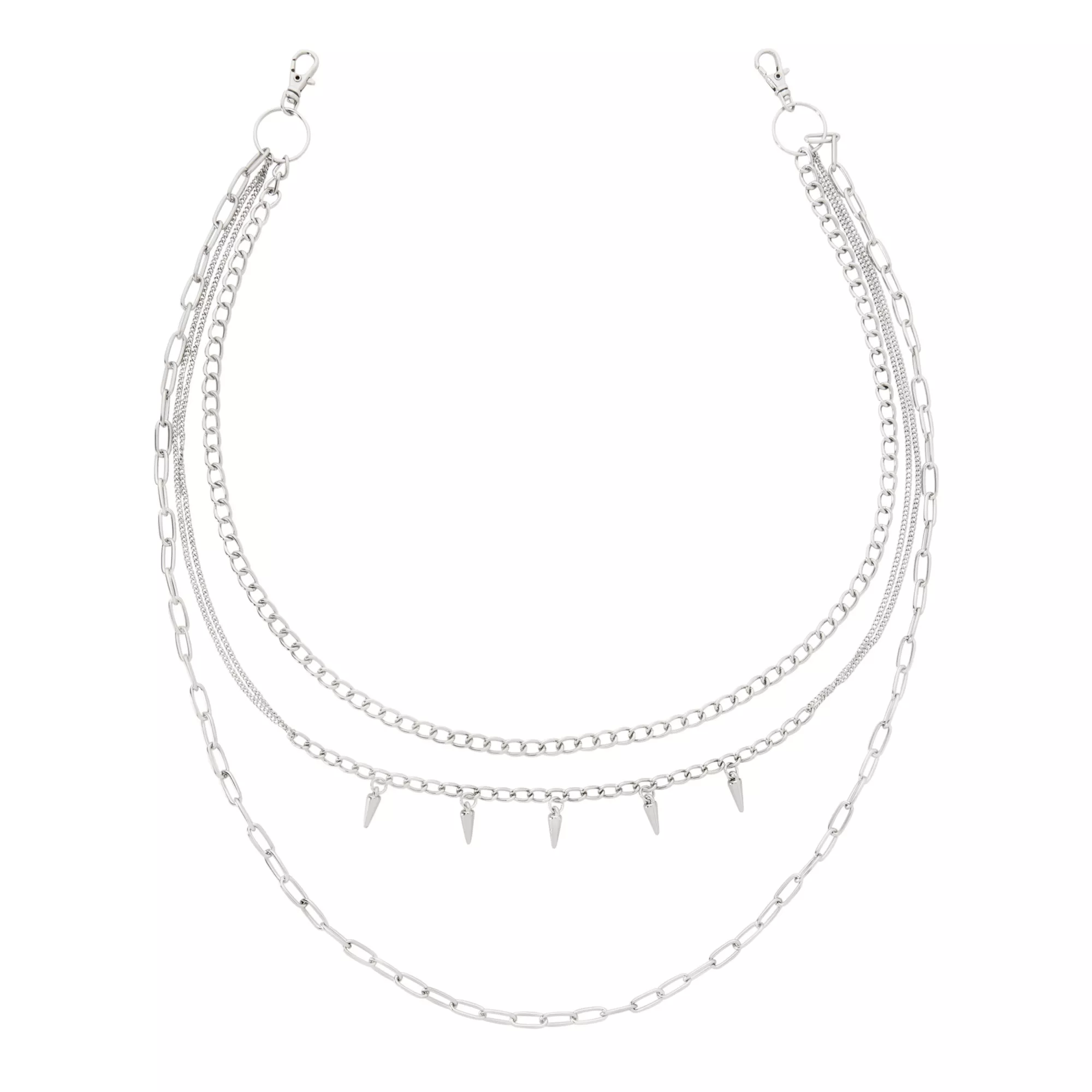 3 Row Spiked Wallet Chain at Spencer's