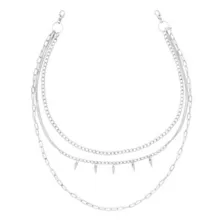 3 Row Spiked Wallet Chain at Spencer's