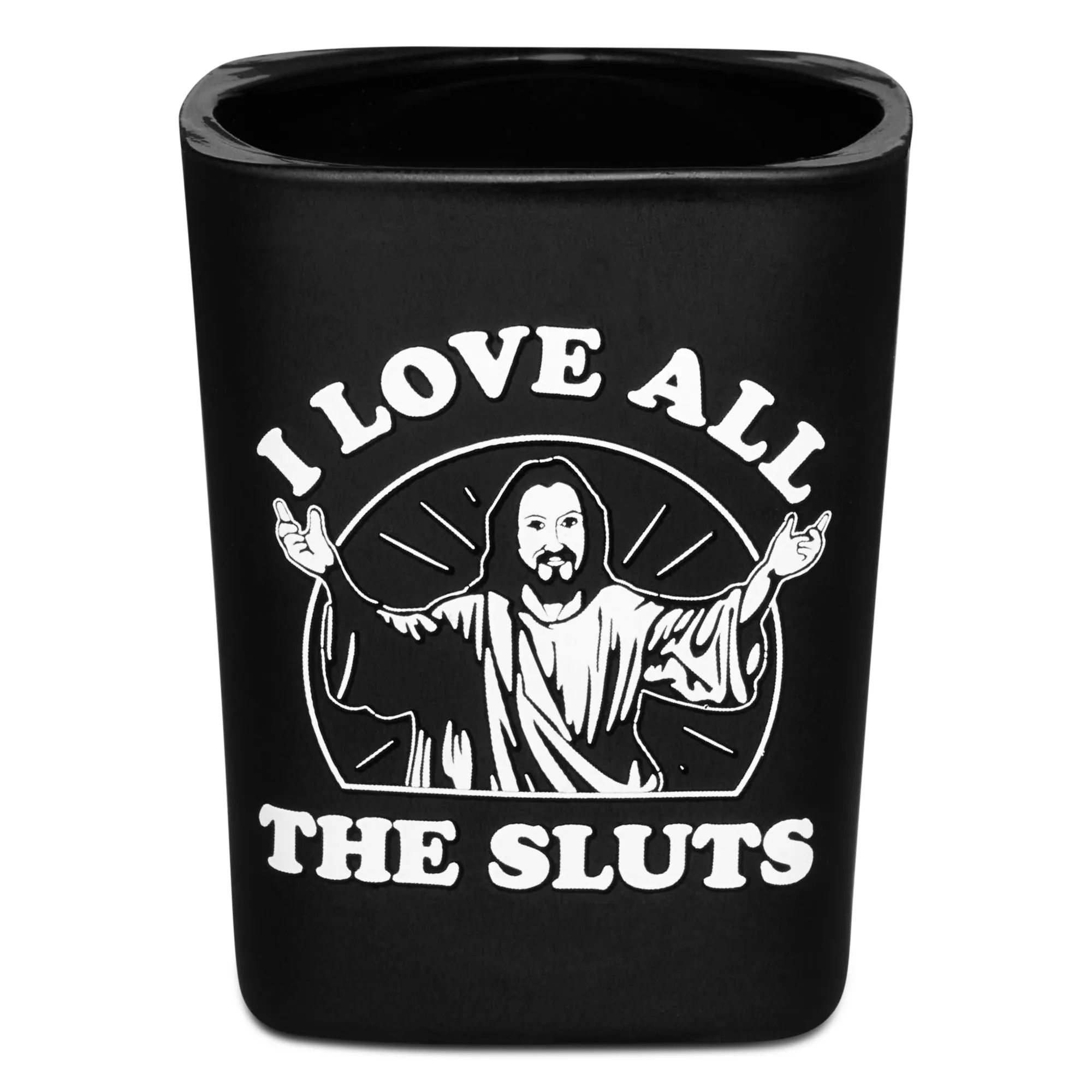 Jesus Loves Sluts Square Shot Glass - 2 oz. at Spencer's