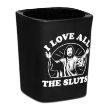 Jesus Loves Sluts Square Shot Glass - 2 oz. at Spencer's