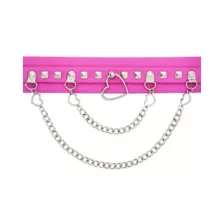 Pink Drape Heart Choker Necklace at Spencer's
