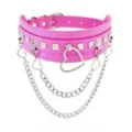 Pink Drape Heart Choker Necklace at Spencer's