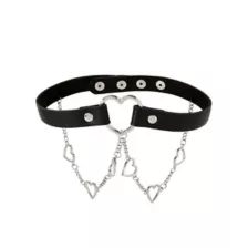 Metal Heart Drape Choker Necklace at Spencer's