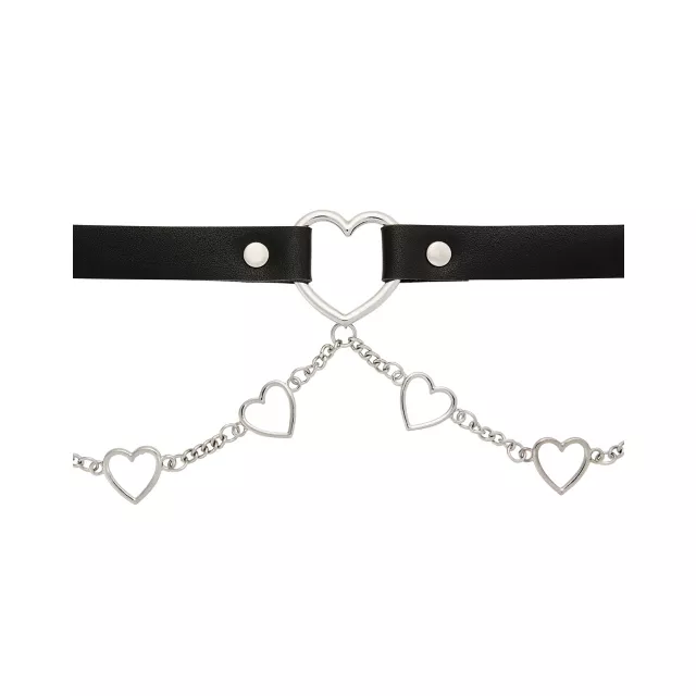 Metal Heart Drape Choker Necklace at Spencer's