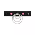 Black and Pink Spiked Layered Ring Choker Necklace at Spencer's