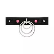 Black and Pink Spiked Layered Ring Choker Necklace at Spencer's