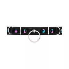 Iridescent Spiked Choker Necklace at Spencer's