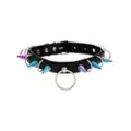 Iridescent Spiked Choker Necklace at Spencer's