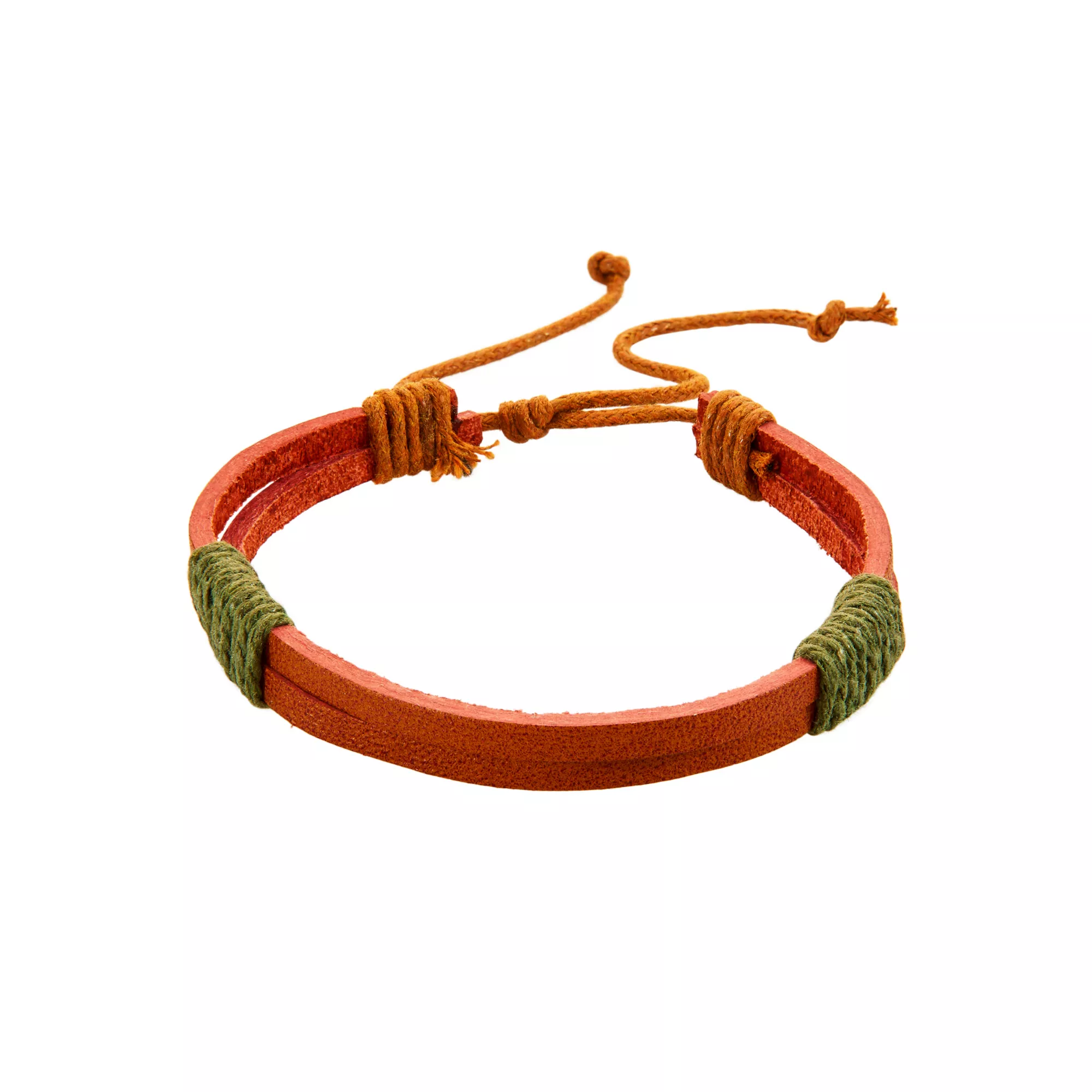 Multi-Pack Leather and Beaded Bracelets - 4 Pack at Spencer's