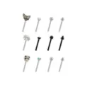 Multi-Pack CZ Butterfly Spider Skull Pin Nose Rings 12 Pack - 20 Gauge at Spencer's