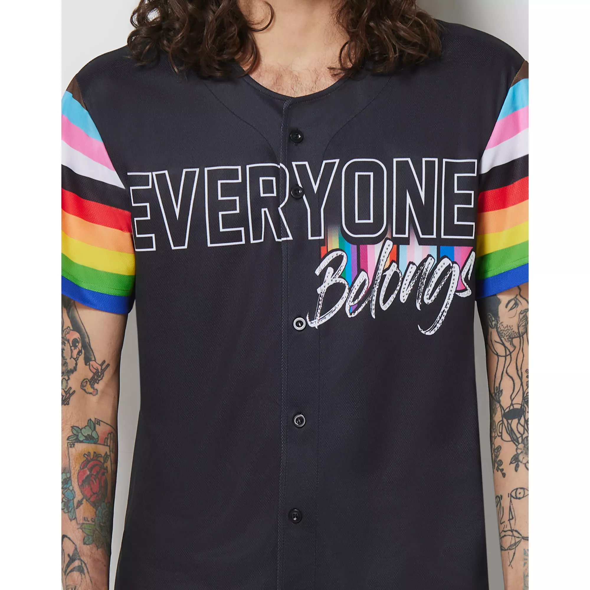 Everyone Belongs Rainbow Pride Jersey at Spencer's