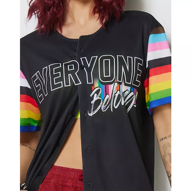 Everyone Belongs Rainbow Pride Jersey at Spencer's