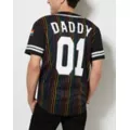 Daddy Rainbow Pride Pinstripe Jersey at Spencer's