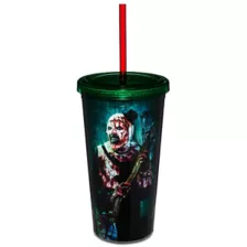 Art the Clown Holding Weapon Cup with Straw 20 oz. - Terrifier at Spencer's