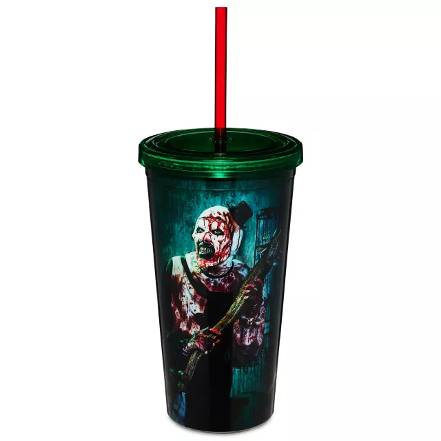 Art the Clown Holding Weapon Cup with Straw 20 oz. - Terrifier at Spencer's